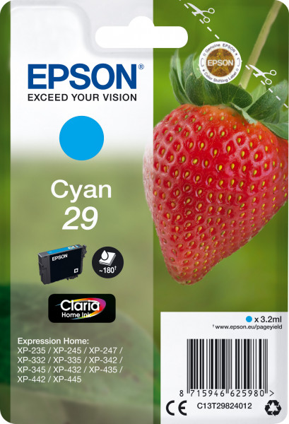 Epson 29 [C13T29824012] cyan Tinte