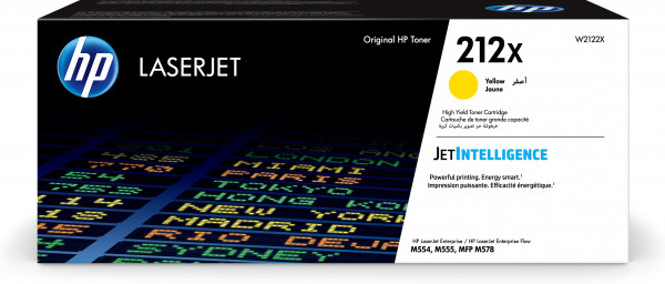 Toner f. HP Color LaserJet Enterprise M554 [W2122XC] HC Nr.212XC yellow