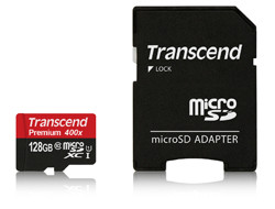 Speicherkarte Transcend [TS128GUSDU1] 128GB MicroSDXC Class10 UHS-1 inkl. Adapter