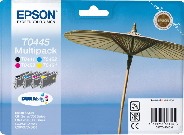 Epson T0445 [C13T04454010] MultiPack (T0441+T0442+T0443+T0444) black+cyan+magenta+yellow Tinte