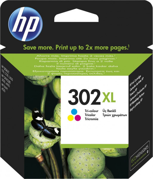 HP 302XL [F6U67A] HC color Tinte