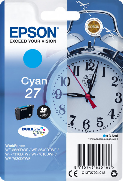 Epson 27 [C13T27024012] cyan Tinte