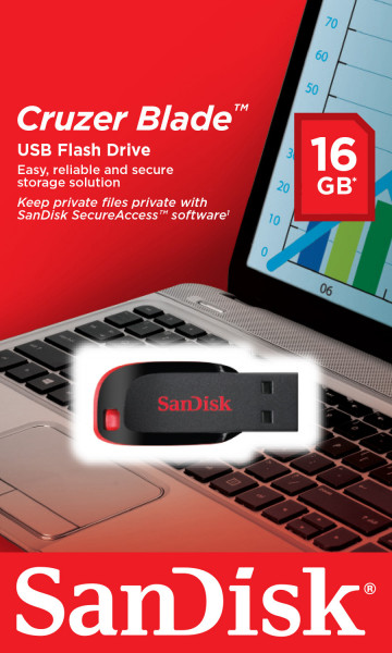 USB-Stick Sandisk Cruzer Blade [SDCZ50-016G-B35] 16GB USB 2.0
