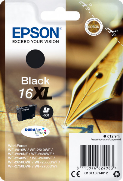 Epson 16XL [C13T16314012] HC black Tinte