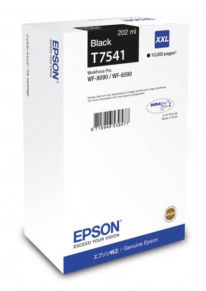Tinte f. Epson WorkForce Pro WF-8090/WF-8590 [T754140] HC+ black