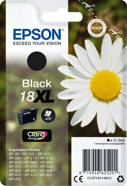 Epson 18XL [C13T18114012] HC schwarz Tinte