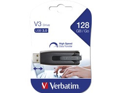 VERBATIM V3 Drive [49189] grau, USB 3.2 Stick 128GB