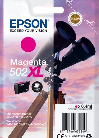 Epson 502XL [C13T02W34010] HC magenta Tinte