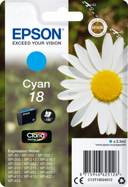 Epson 18 [C13T18024012] cyan Tinte