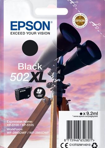 Epson 502XL [C13T02W14010] HC schwarz Tinte