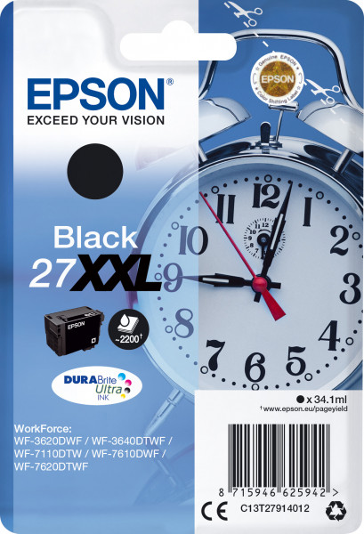 Epson 27XXL [C13T27914012] HC+ schwarz Tinte