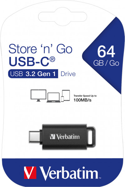 VERBATIM Retractable [49458] USB-C 3.2 Stick 64GB