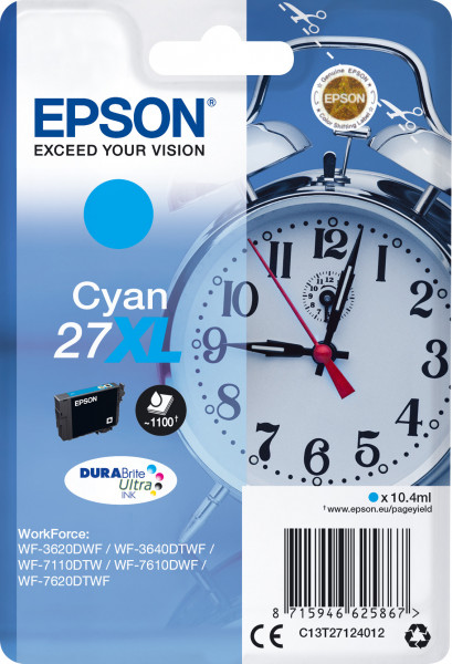 Epson 27XL [C13T27124012] HC cyan Tinte