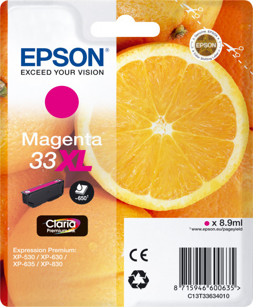 Epson 33XL [C13T33634012] HC magenta Tinte