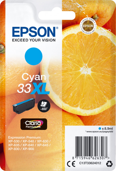 Epson 33XL [C13T33624012] HC cyan Tinte