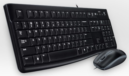 Tastatur + Maus Logitech MK120 [920-002540] USB schwarz